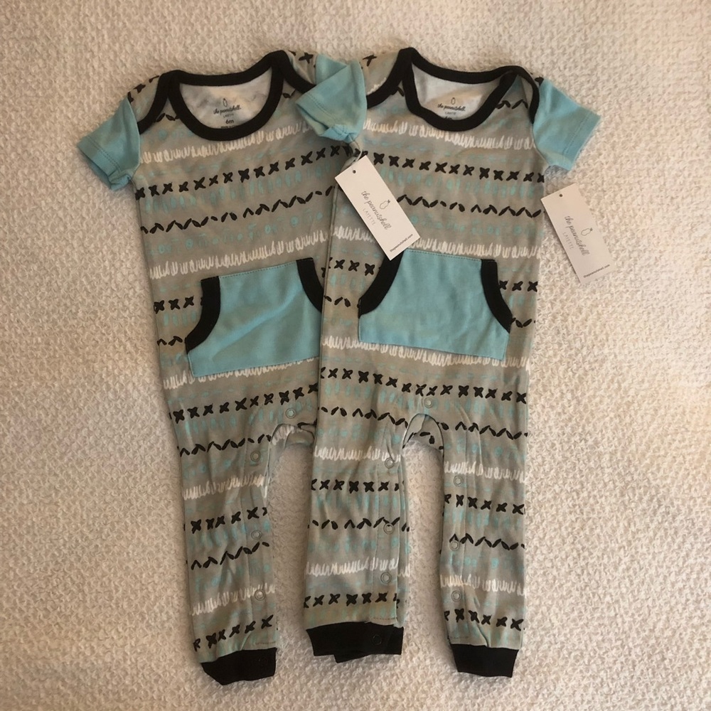 Short-sleeve Rompers | 2-pack for Twins